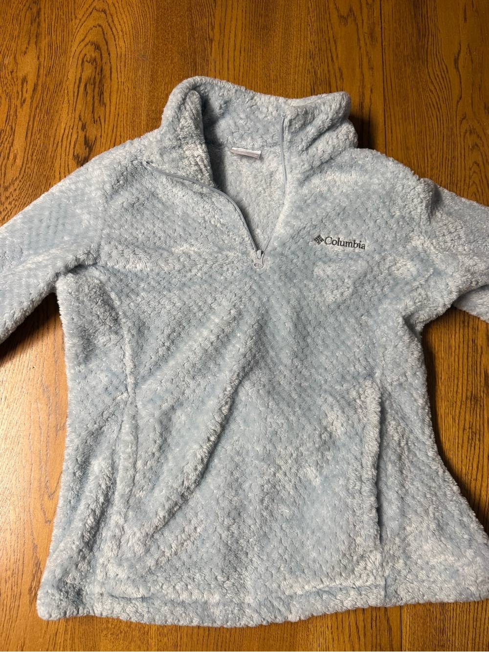 Columbia Women's Pale Blue Plush Quarter-Zip Fleece Pullover